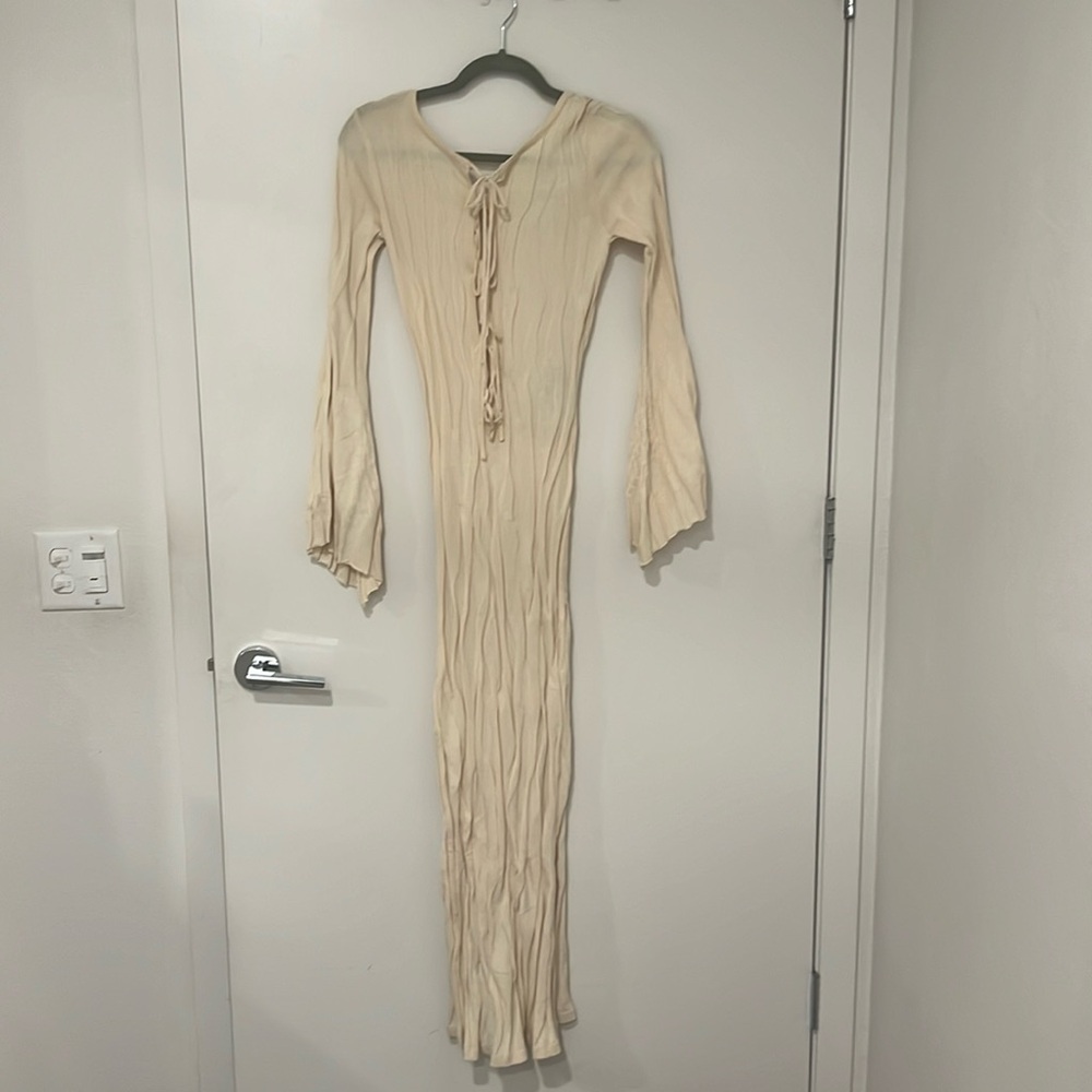 New with tags Meshki cream dress.  Too long on me.